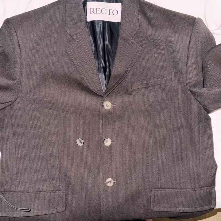 [BUNJANG] Vintage Virgin Wool Striped Brown Jacket S / 23fw 빈티지 버진울 스트라이프 브라운 자켓 S 팝니다