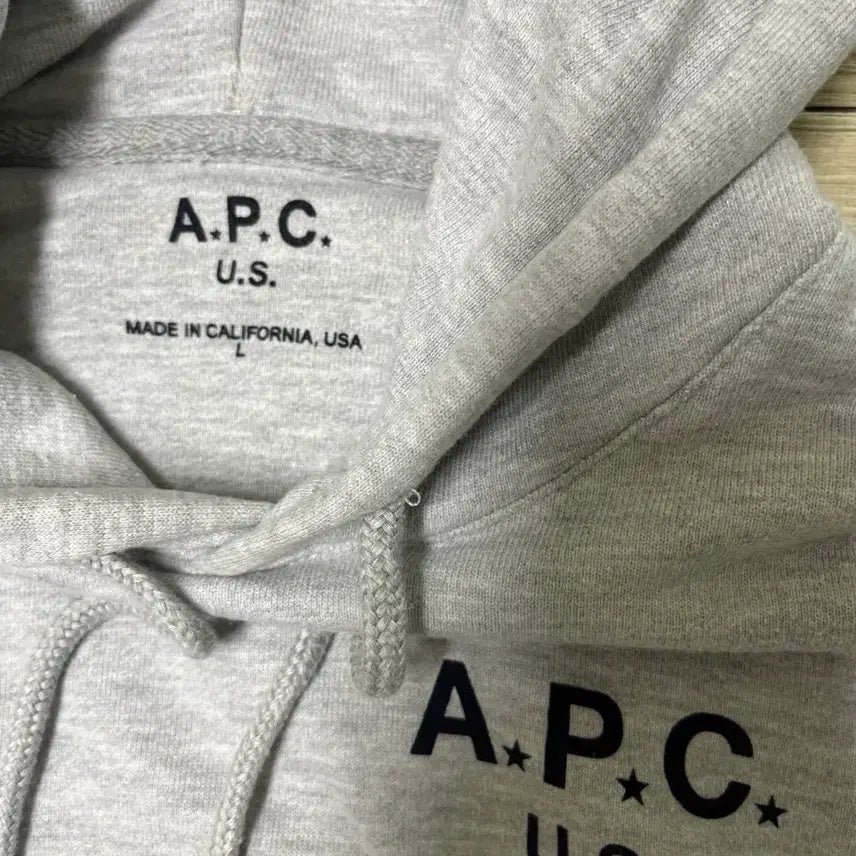 [BUNJANG] A.P.C. Grey Cotton Hoodie L / A.P.C 아페쎄 그레이 후드티