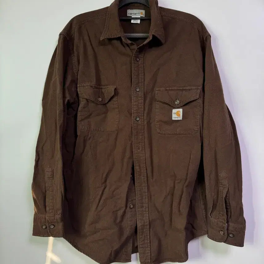 [SOLD OUT] 칼하트 FR 워크 기모셔츠 브라운 100 사이즈