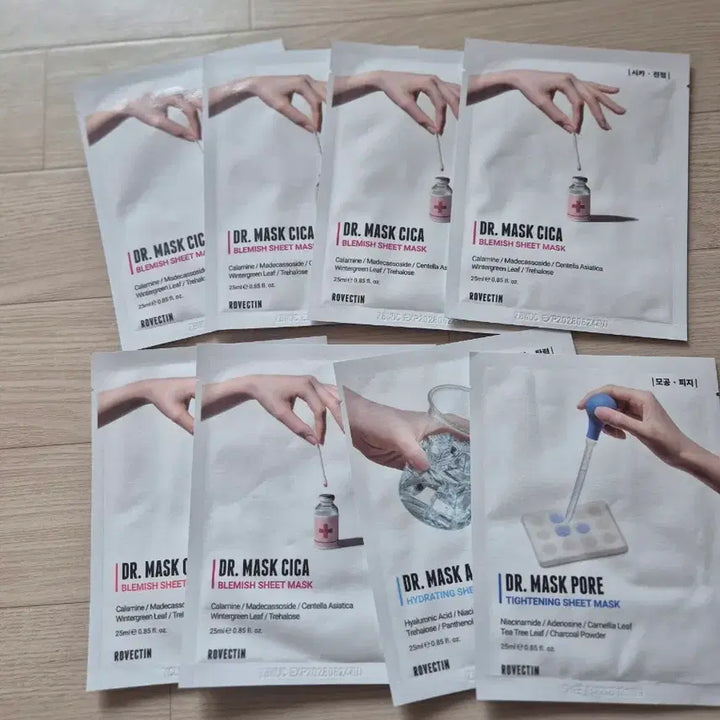 [BUNJANG] RoCvectin Dr. Mask Pack Set / 록벡틴 닥터마스크 시카/포어/아쿠아 마스크팩총8매