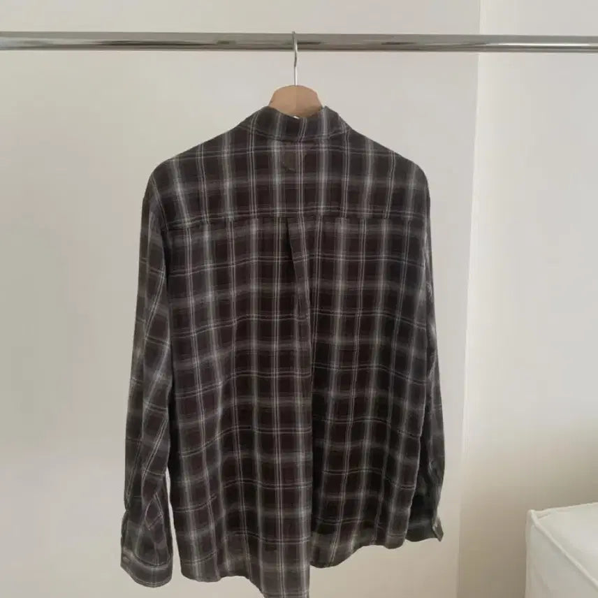 [BUNJANG] Brown Checkered Shirt / 브라운 체크 셔츠