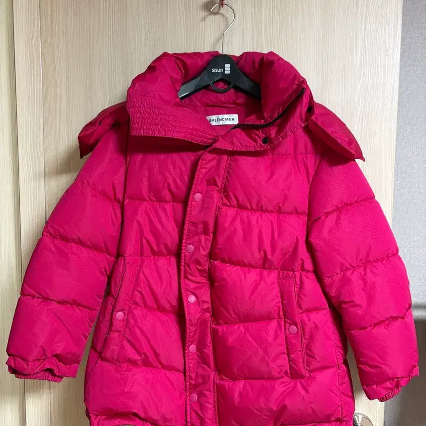 [BUNJANG] Balenciaga C-Curve Hot Pink Padded Jacket / 발렌시아가 핫핑크 C컬패딩 34사이즈