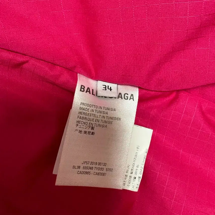 [BUNJANG] Balenciaga C-Curve Hot Pink Padded Jacket / 발렌시아가 핫핑크 C컬패딩 34사이즈