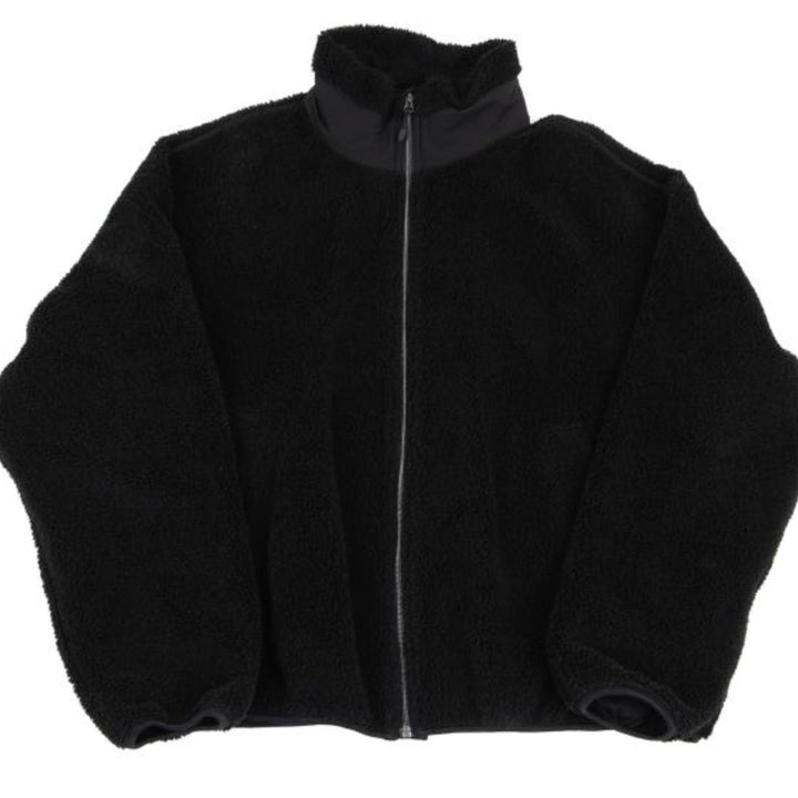 [BUNJANG] FUMITO GANRYU Oversize Boa Fleece Blouson (Black, Size 2) / 후미토 간류 보아 플리스 블루종 블랙 2사이즈