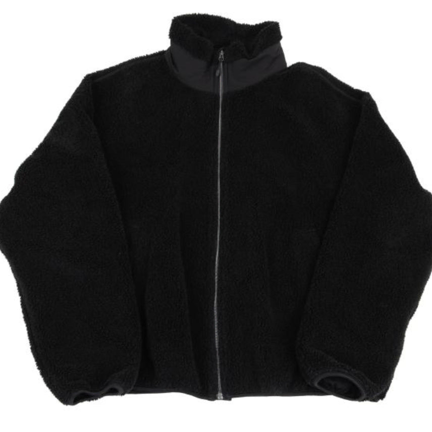 [BUNJANG] FUMITO GANRYU Oversize Boa Fleece Blouson (Black, Size 2) / 후미토 간류 보아 플리스 블루종 블랙 2사이즈