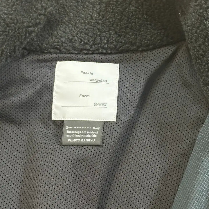 [BUNJANG] FUMITO GANRYU Oversize Boa Fleece Blouson (Black, Size 2) / 후미토 간류 보아 플리스 블루종 블랙 2사이즈