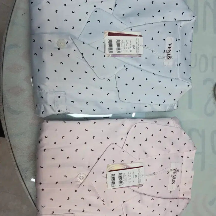 [BUNJANG] Venus Star and Moon Silk Pajama Set / [새상품/커플세트] 비너스 별달 나염 실크 파자마 (여성85/남성100