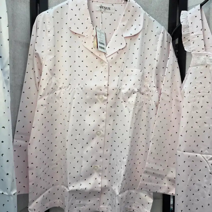 [BUNJANG] Venus Star and Moon Silk Pajama Set / [새상품/커플세트] 비너스 별달 나염 실크 파자마 (여성85/남성100