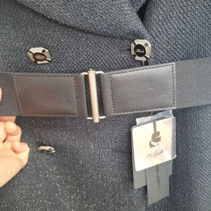 [BUNJANG] Karl Lagerfeld Tweed Long Vest / 칼 라거펠트 트위드 롱 베스트 ㅡ새상품