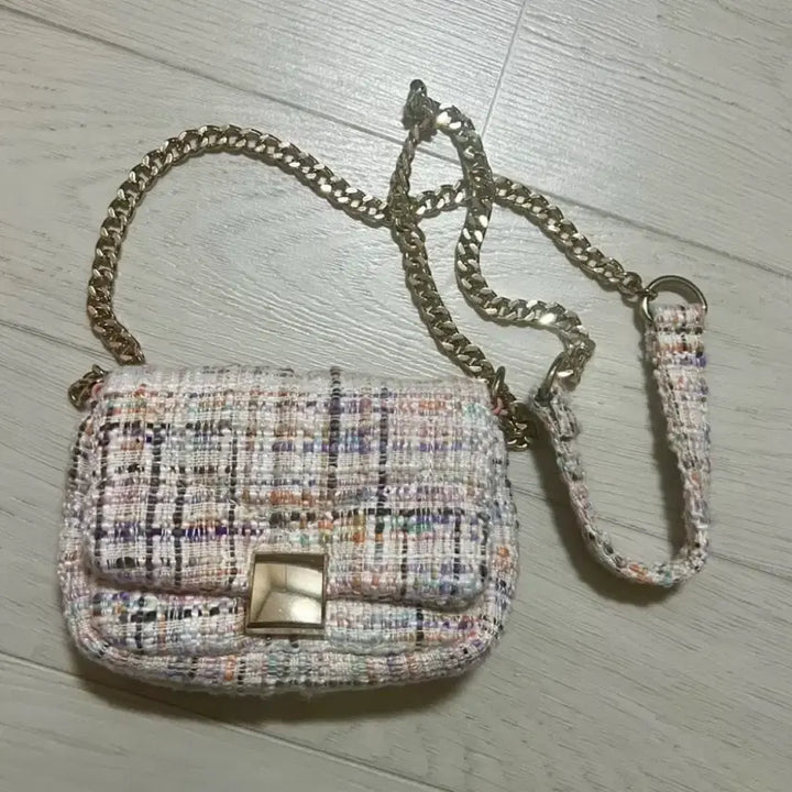 [BUNJANG] Tweed Shoulder Bag Chain Bag / 트위드 숄더백 체인백 가방