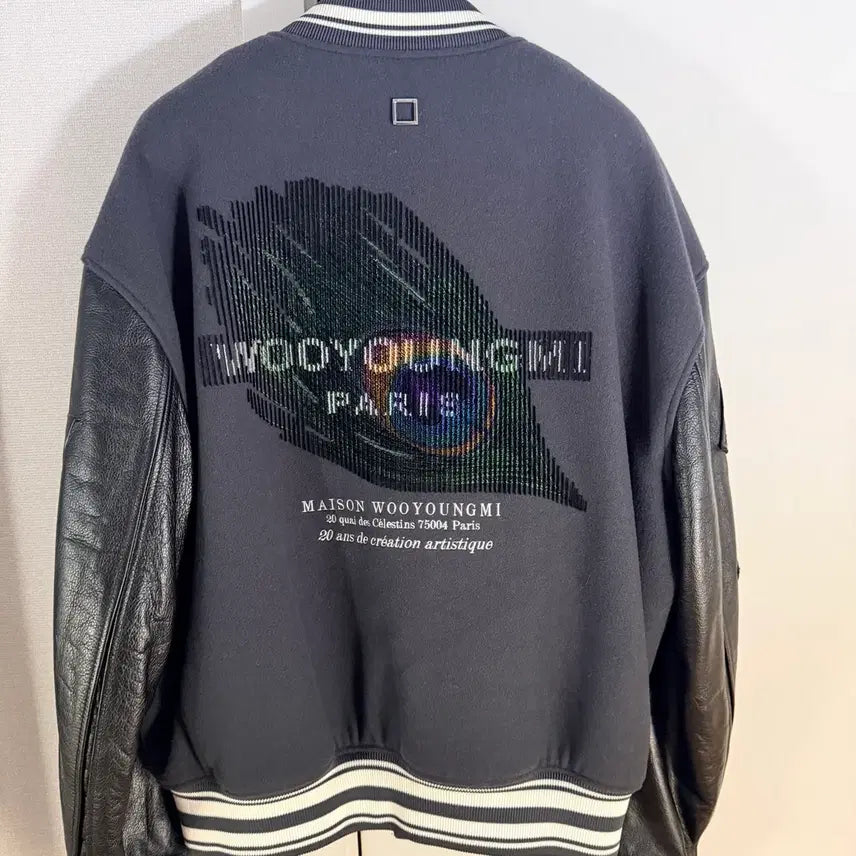 [BUNJANG] Wooyoungmi Feather Varsity Jacket Gray / 23ss 우영미 깃털 바시티 그레이 48