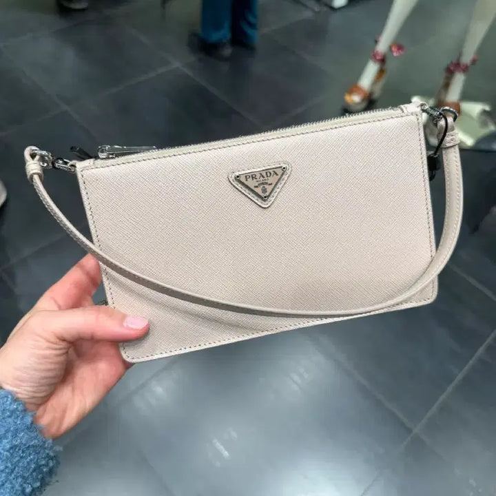 [BUNJANG] Prada Saffiano Leather Mini Bag / 프라다 삼각로고 사피아노 레더 미니백 핑크