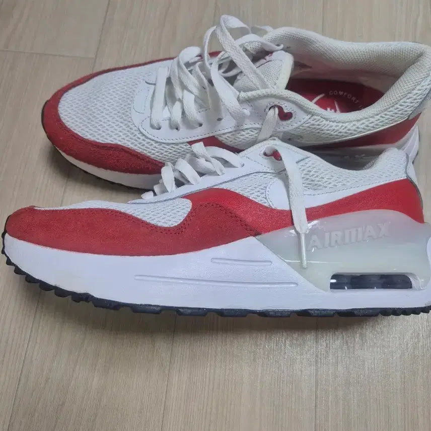 [BUNJANG] Nike Air Max DM9537 White/Red Running Shoes / 나이키 에어맥스 DM9537 화이트/레드 러닝화