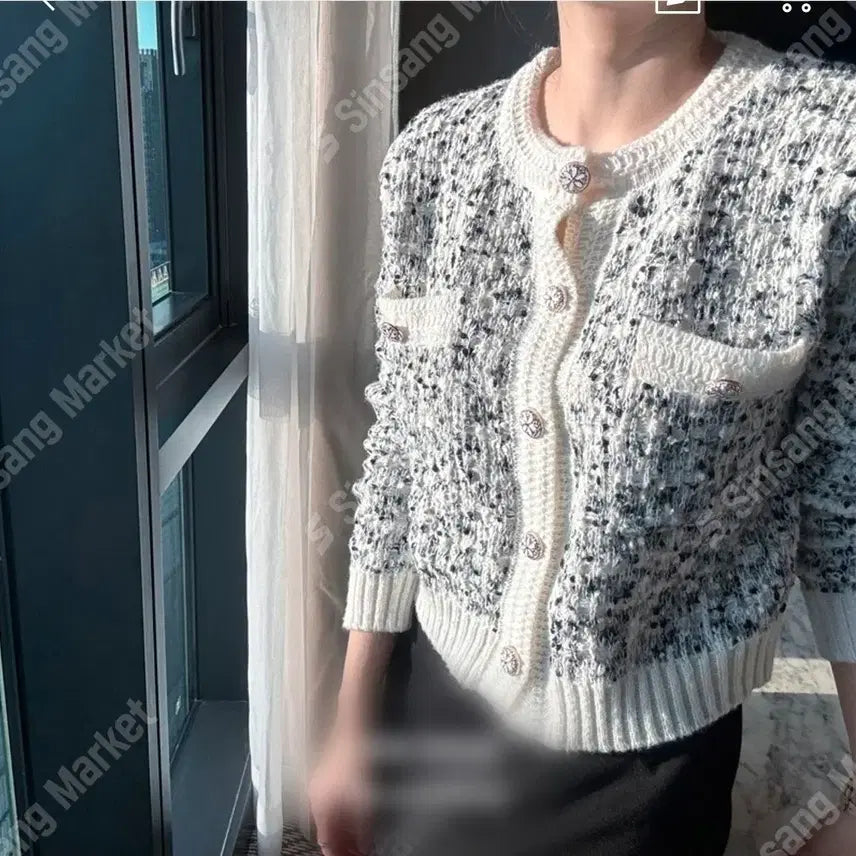 [BUNJANG] Pocket Tweed Cardigan / 포켓 가디건