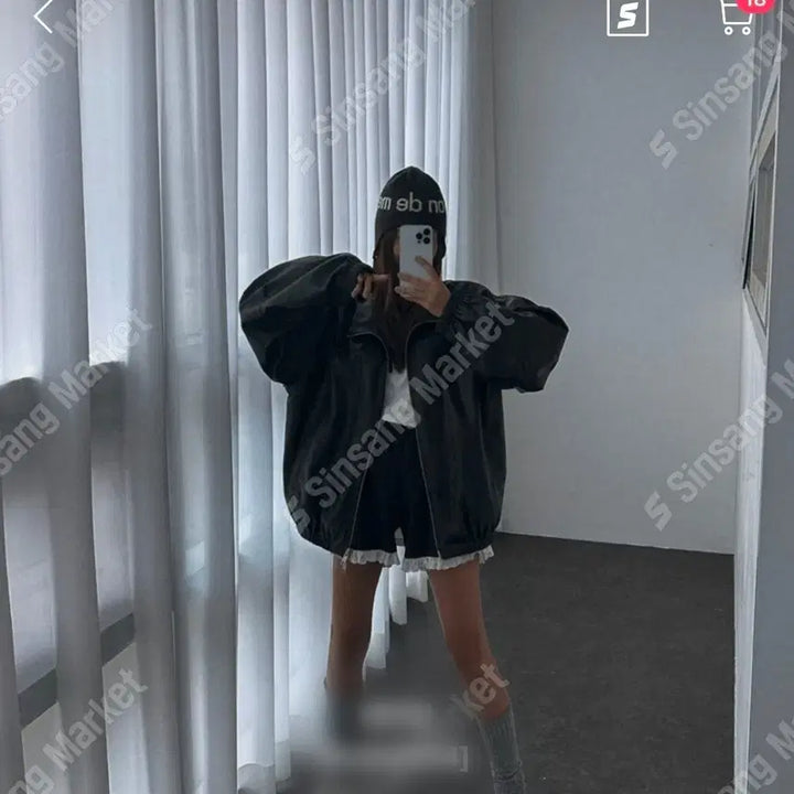 [BUNJANG] Minimalist Single Leather Jacket / 미니멀 싱글 레더 자켓