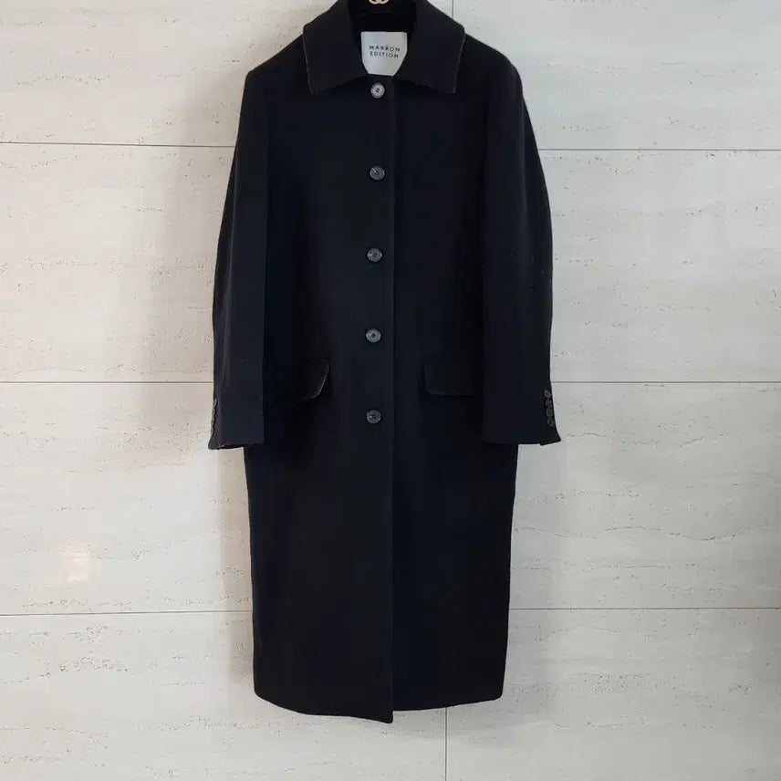 [BUNJANG] Maron Edition Black Long Coat / 마론에디션 블랙 롱 코트