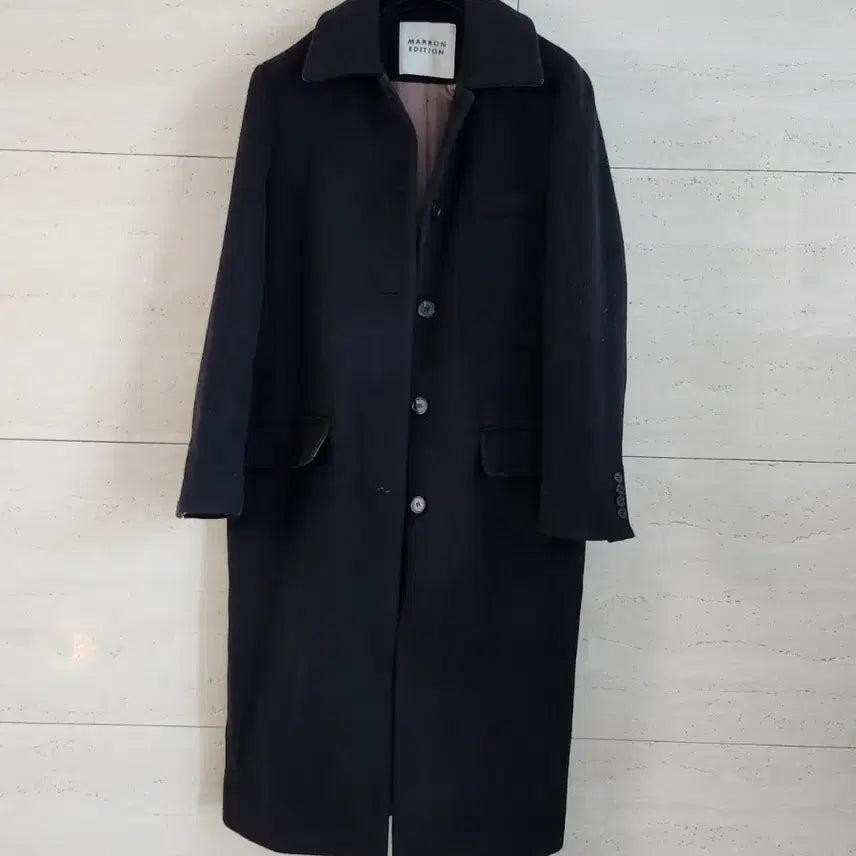 [BUNJANG] Maron Edition Black Long Coat / 마론에디션 블랙 롱 코트