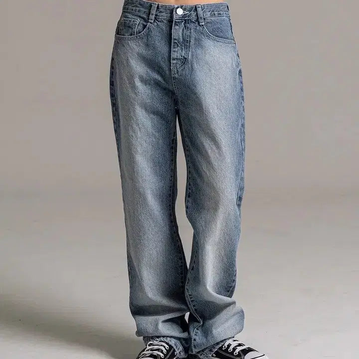 [BUNJANG] Pandora Fit Wide Jeans Pants / 판도라핏 와이드팬츠 진청 S