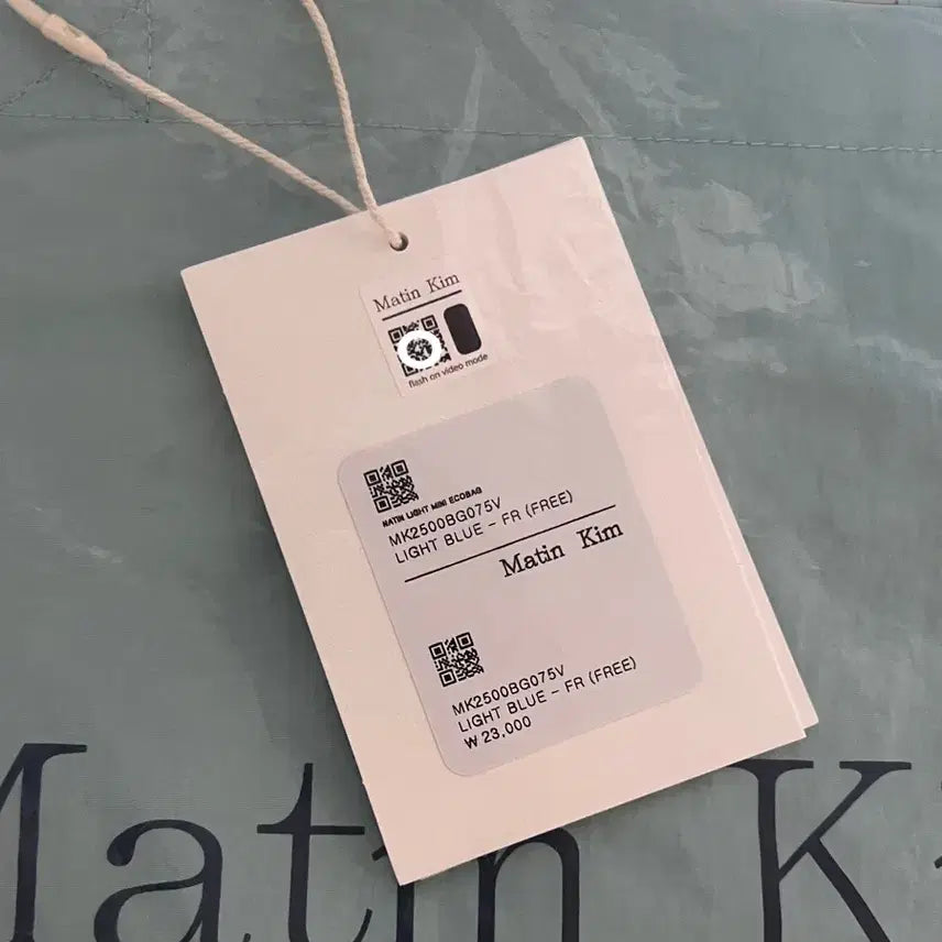 [BUNJANG] Matin Kim Eco Bag / 새상품 | 마뗑킴 라이트 블루 에코백