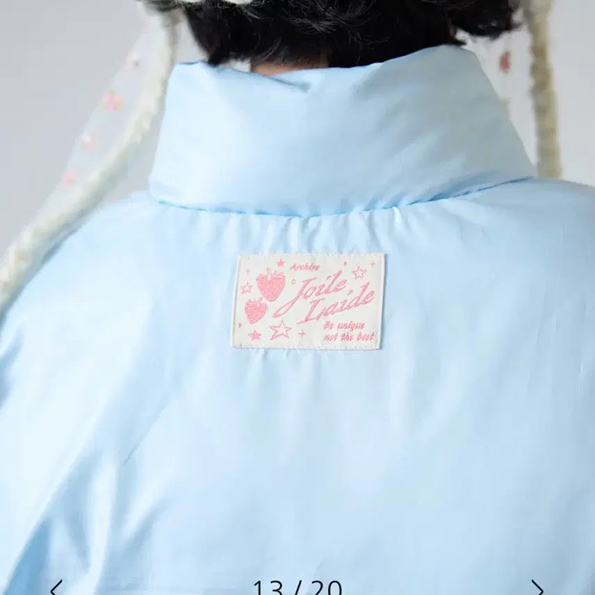 [BUNJANG] JOLIE RAID Emma Gaspari Reversible Puffer Jacket Glow Blue / 졸리레이드 x 에마 가스파 리버시블 퍼퍼 자켓 글로우 블루