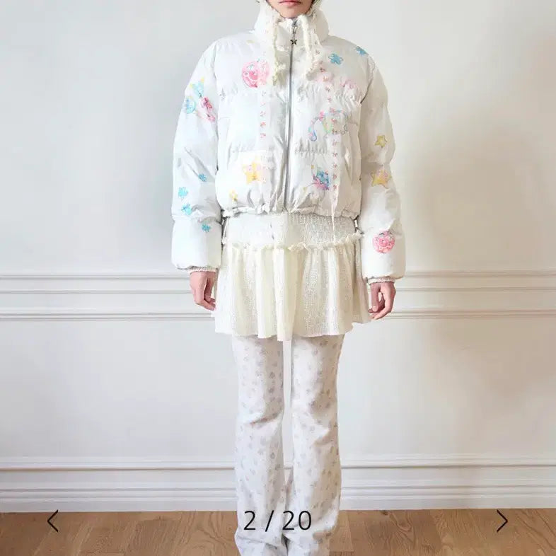 [BUNJANG] JOLIE RAID Emma Gaspari Reversible Puffer Jacket Glow Blue / 졸리레이드 x 에마 가스파 리버시블 퍼퍼 자켓 글로우 블루