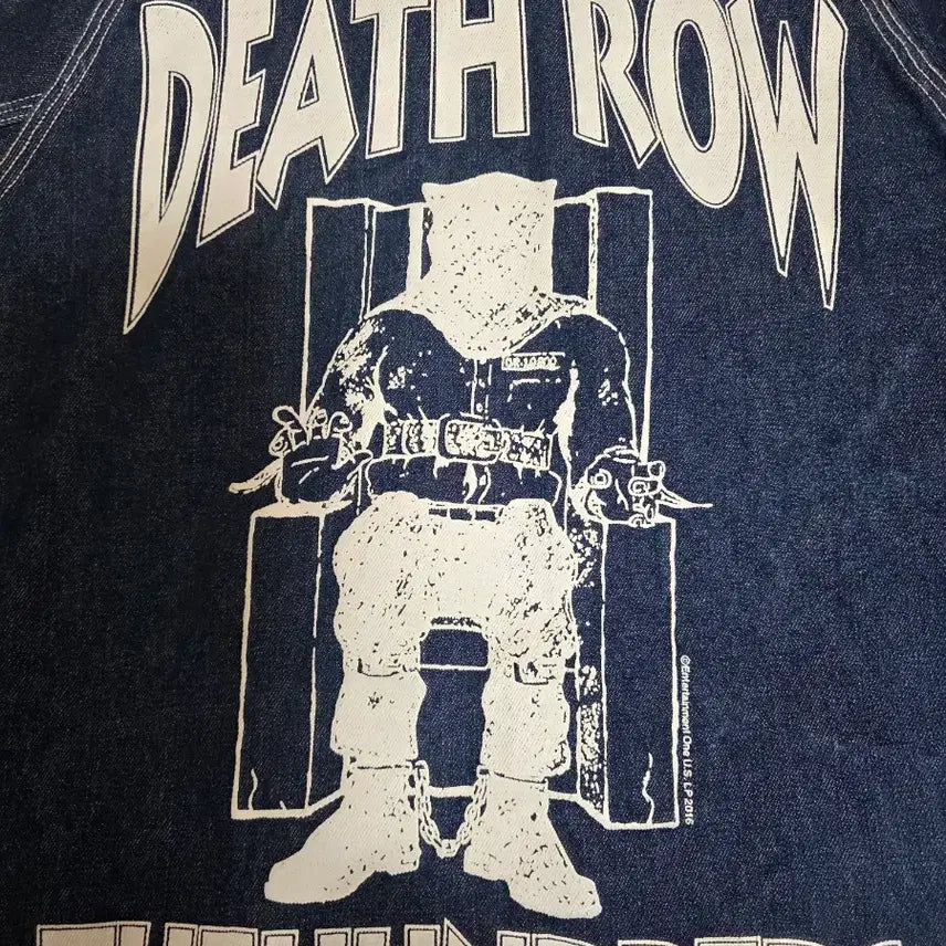 [BUNJANG] The Hundred x Death Row Records Denim Prison Jacket M / 더헌드레드 X 데스로우레코드 데님 프리즌 자켓 M