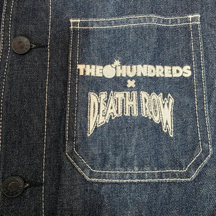 [BUNJANG] The Hundred x Death Row Records Denim Prison Jacket M / 더헌드레드 X 데스로우레코드 데님 프리즌 자켓 M