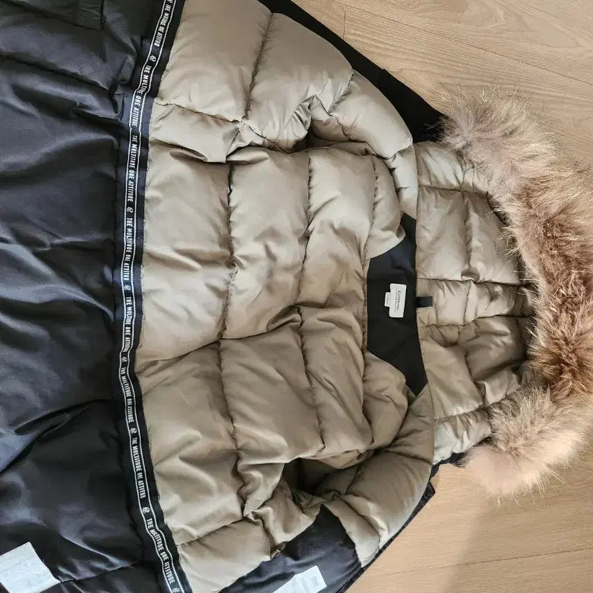 [BUNJANG] Covernat Black Hooded Fur Padded Jacket / 커버낫 패딩 L 블랙     ㅡ  검정색 후드 퍼 패딩 점퍼