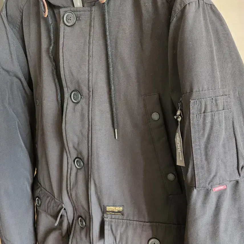 [BUNJANG] Covernat Black Hooded Fur Padded Jacket / 커버낫 패딩 L 블랙     ㅡ  검정색 후드 퍼 패딩 점퍼