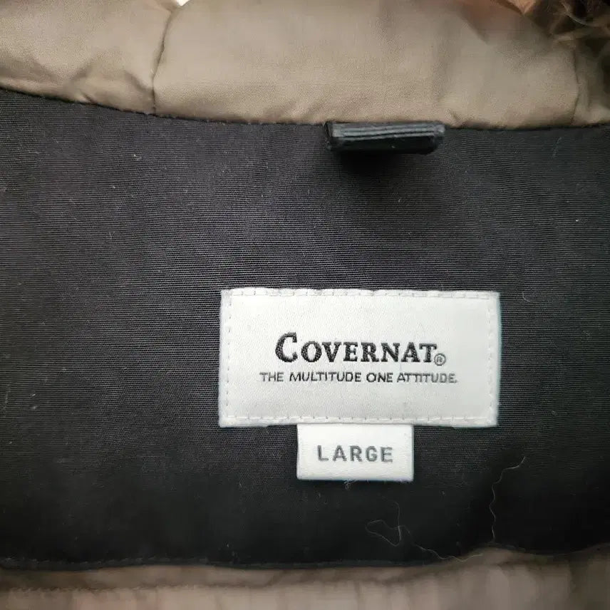 [BUNJANG] Covernat Black Hooded Fur Padded Jacket / 커버낫 패딩 L 블랙     ㅡ  검정색 후드 퍼 패딩 점퍼