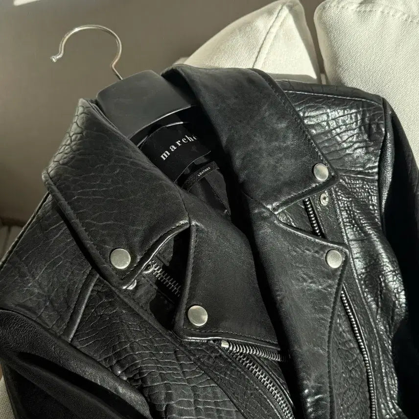 [BUNJANG] LFM Finger Marche Leather Biker Jacket / Lfm 렉스 핑거마르쉐 가죽자켓