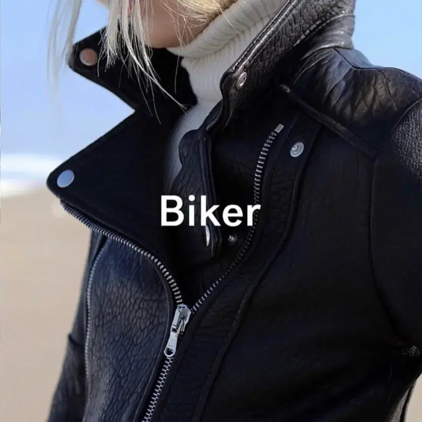 [BUNJANG] LFM Finger Marche Leather Biker Jacket / Lfm 렉스 핑거마르쉐 가죽자켓