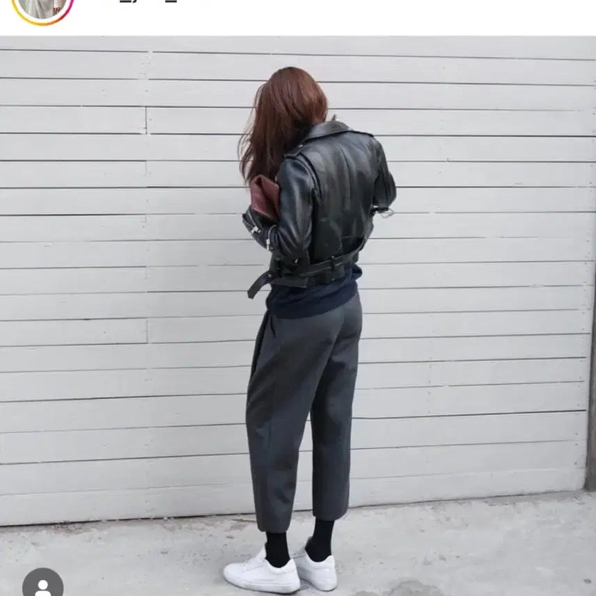 [BUNJANG] LFM Finger Marche Leather Biker Jacket / Lfm 렉스 핑거마르쉐 가죽자켓