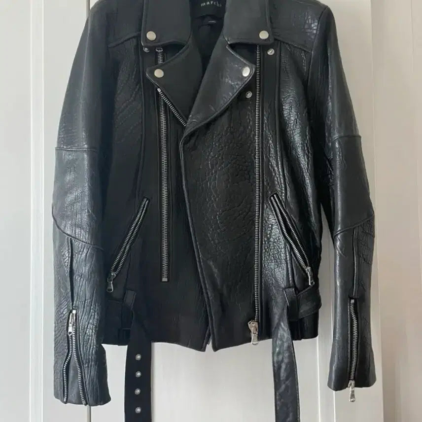 [BUNJANG] LFM Finger Marche Leather Biker Jacket / Lfm 렉스 핑거마르쉐 가죽자켓