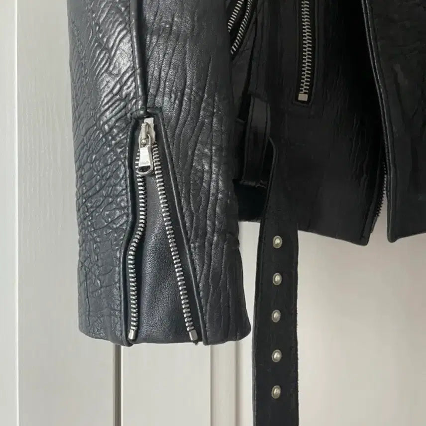[BUNJANG] LFM Finger Marche Leather Biker Jacket / Lfm 렉스 핑거마르쉐 가죽자켓