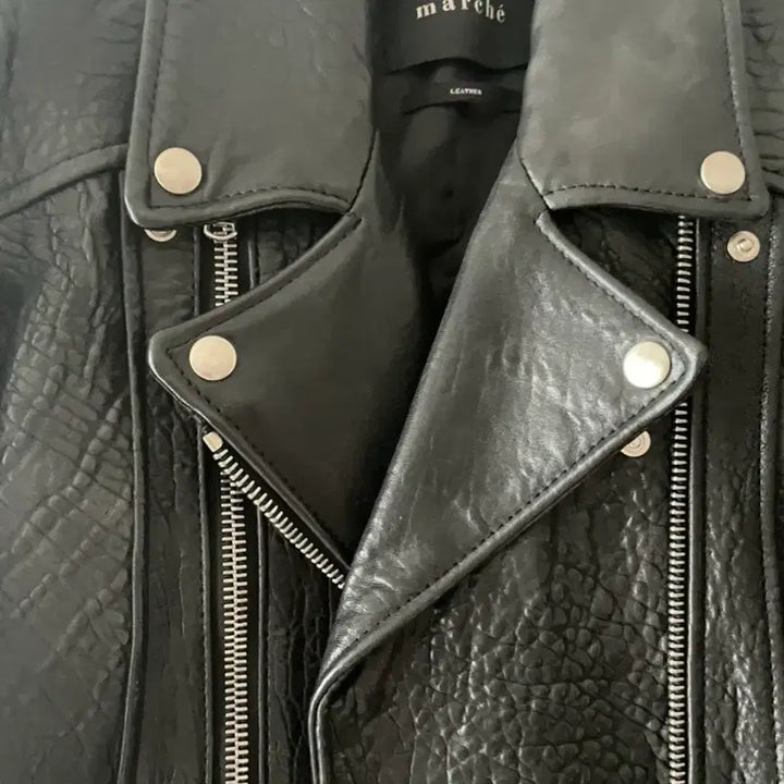 [BUNJANG] LFM Finger Marche Leather Biker Jacket / Lfm 렉스 핑거마르쉐 가죽자켓