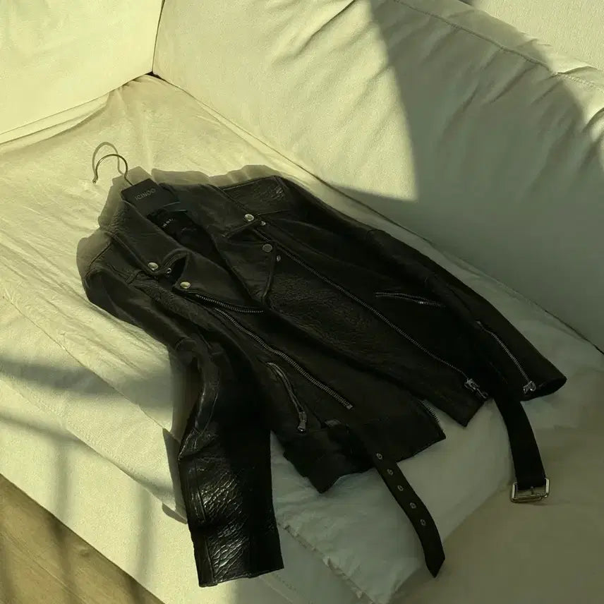 [BUNJANG] LFM Finger Marche Leather Biker Jacket / Lfm 렉스 핑거마르쉐 가죽자켓