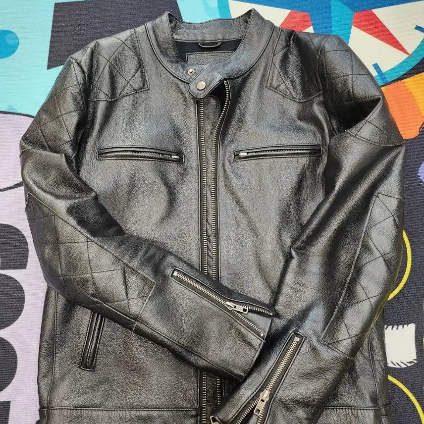 [BUNJANG] Leather Rider Jacket / 소가죽 라이더 자켓