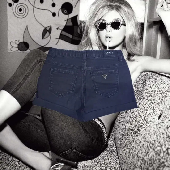 [BUNJANG] GUESS Y2K 2000s Punk Rock Chic Hot Pants - Black, XS / y2k 2000s 갸루 펑크 락시크 게스 핫팬츠 XS 블랙