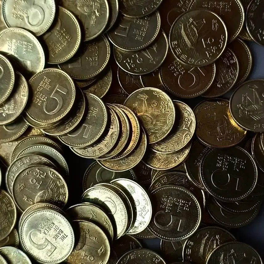 [BUNJANG] 1972 5 Won Uncirculated Coins Bundle (50 pcs) / 1972년 5원 미사용급 50개 일괄