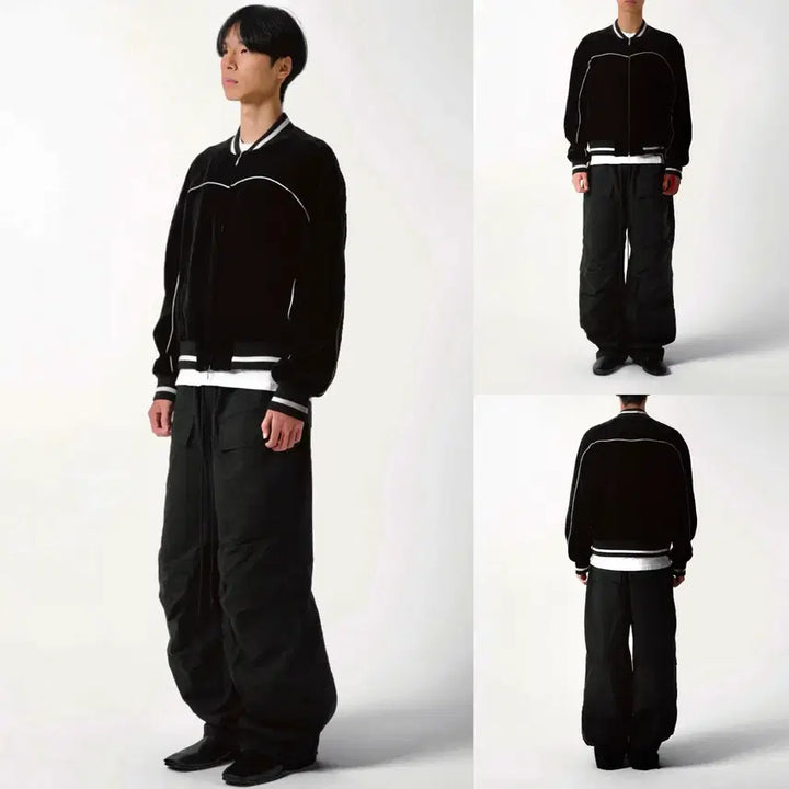 [BUNJANG] METCE Nylon Ripstop Double Knee Lounge Wide Pants / (M)ETCE 이티씨이 나일론 립스탑 더블니 라운지 와이드팬츠