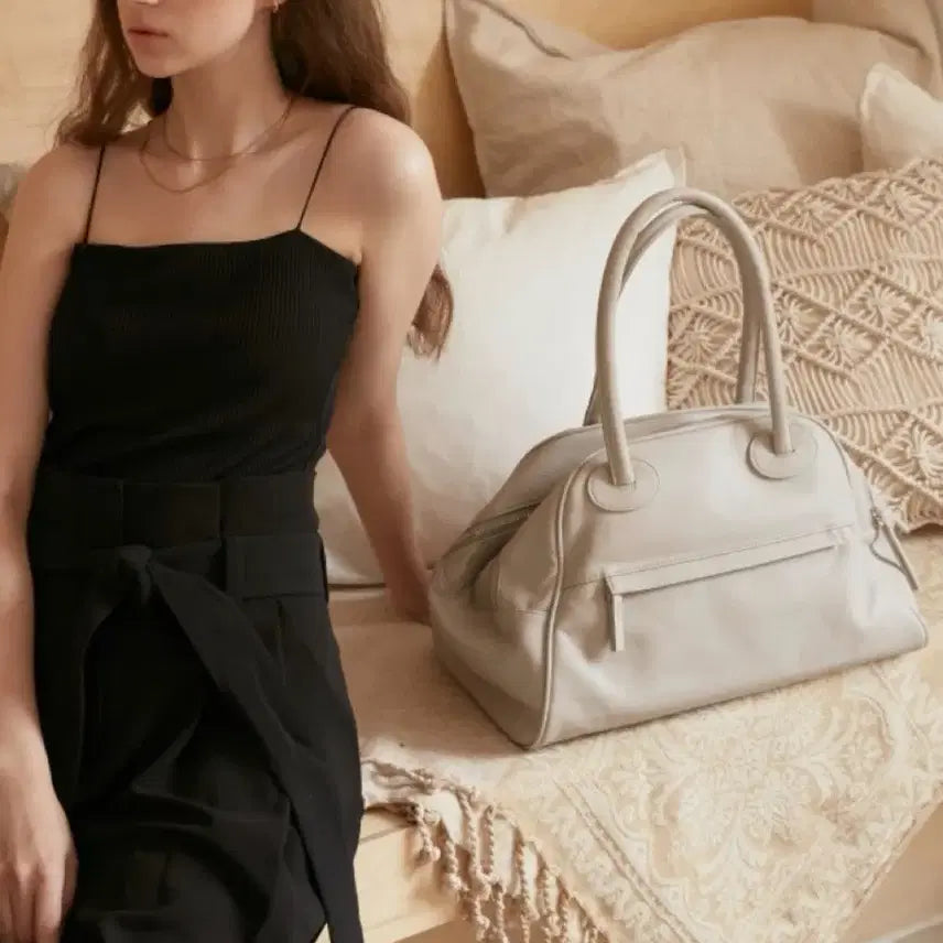 [BUNJANG] Christine Project 2-Zipper Bag Original Cream Oyster / 크리스틴 프로젝트 투지퍼백 오리지널 크림 오이스터