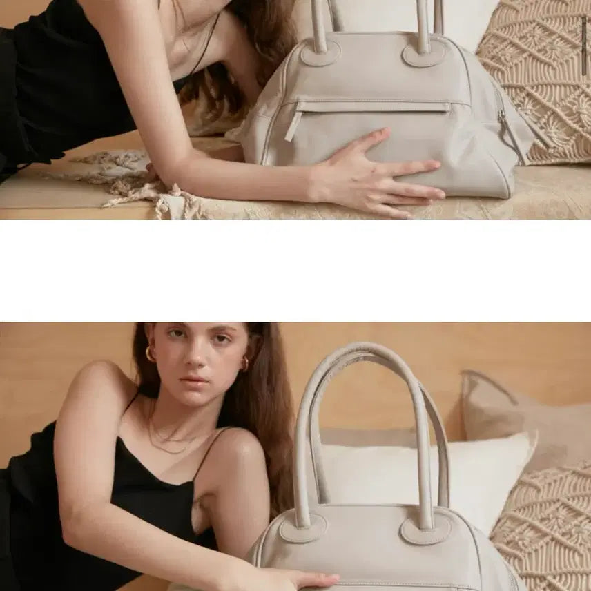 [BUNJANG] Christine Project 2-Zipper Bag Original Cream Oyster / 크리스틴 프로젝트 투지퍼백 오리지널 크림 오이스터