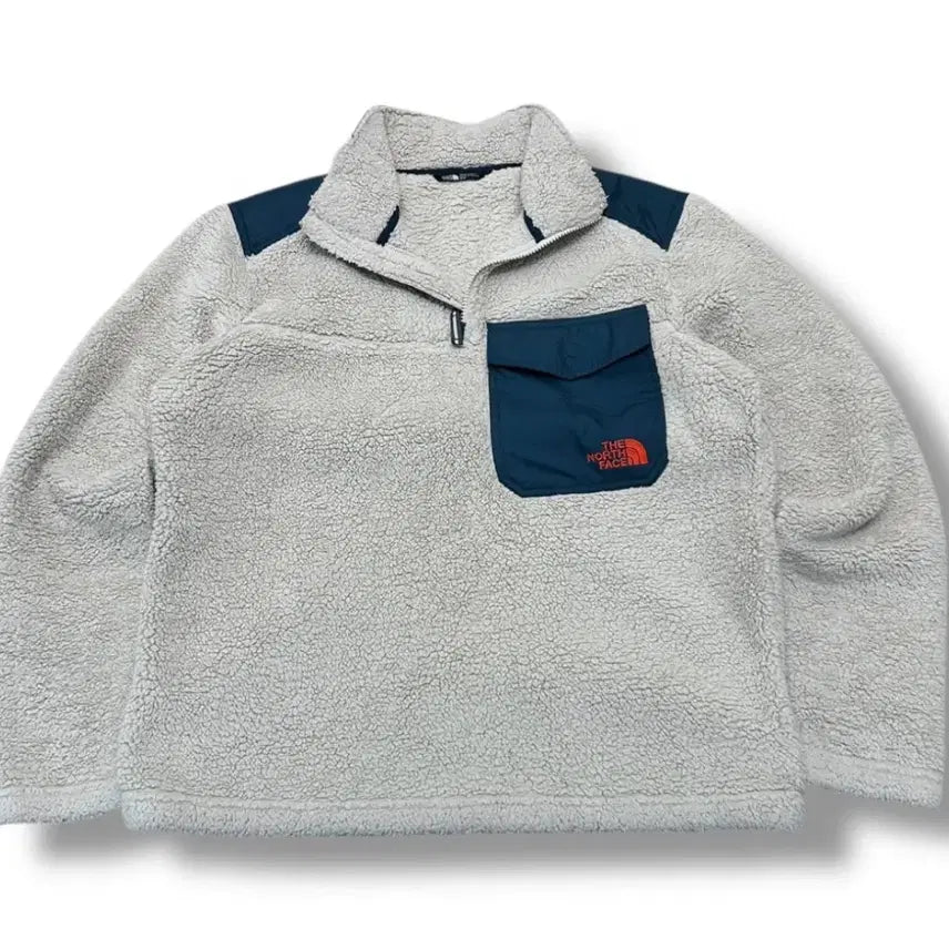 [BUNJANG] The North Face Oatmeal Color Fleece Pullover / 노스페이스 오트밀 컬러 플리스 풀오버