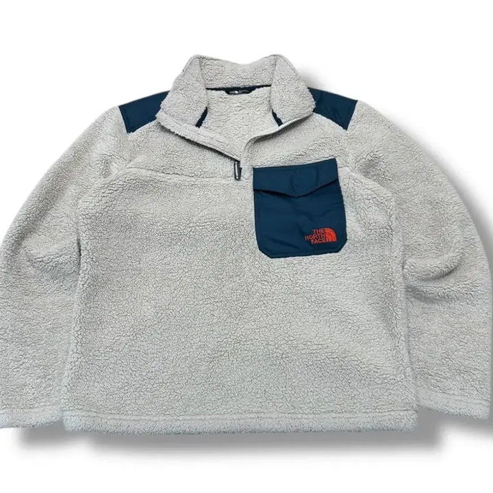 [BUNJANG] The North Face Oatmeal Color Fleece Pullover / 노스페이스 오트밀 컬러 플리스 풀오버