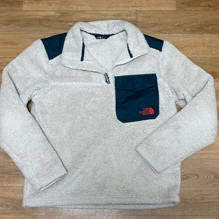 [BUNJANG] The North Face Oatmeal Color Fleece Pullover / 노스페이스 오트밀 컬러 플리스 풀오버