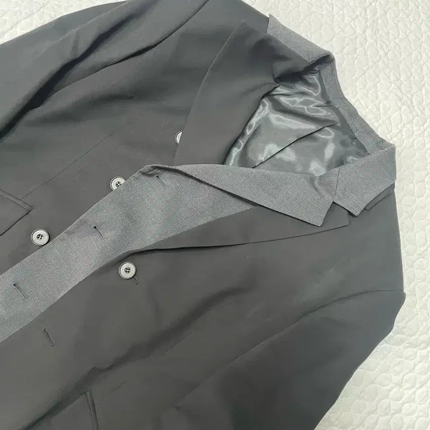 [BUNJANG] Rocoberry Double Layered Blazer Gray L Size / 로코베이직 더블 레이어드 블레이저 그레이 L사이즈