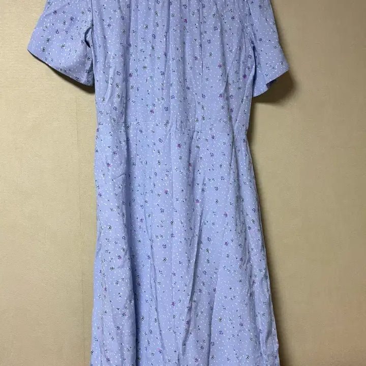 [BUNJANG] Summer Floral Long Dress / 새상품하늘색꽃무늬이쁜롱원피스반팔원피스여름치마블라우스55사이즈데이트룩