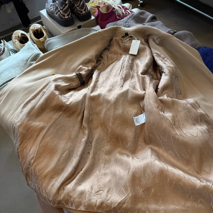 [BUNJANG] Brooks Brothers Loro Piana Camel Belted Loop Coat (Size 2) / 브룩스 브라더스 로로피아나 원단 카멜 벨티드 루프 코트 2 사이즈