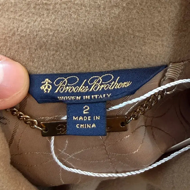 [BUNJANG] Brooks Brothers Loro Piana Camel Belted Loop Coat (Size 2) / 브룩스 브라더스 로로피아나 원단 카멜 벨티드 루프 코트 2 사이즈